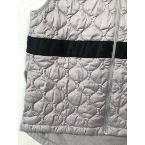 Nike Gray Quilted Vest with Black Stripe - Picture 4 of 8